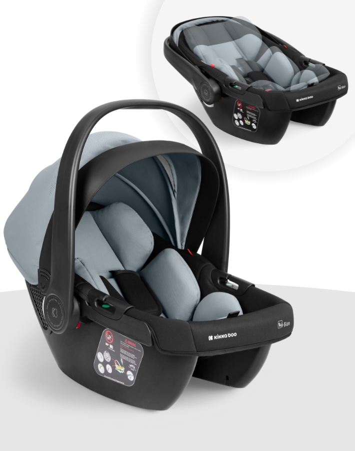 The highly adjustable i-SIZE Car Seat offers multiple headrest and harness positions to ensure safety, comfort, and a perfect fit throughout the early months (from 40 to 87 cm).