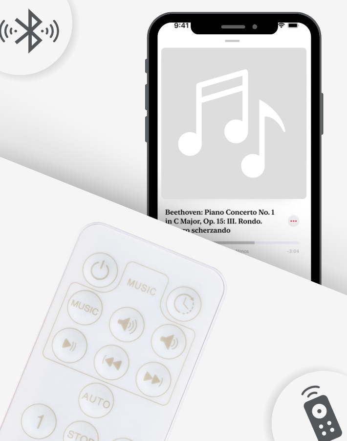 Enhance your child's comfort from across the room with our Bluetooth and remote control. Adjust the swing, play lullabies, or switch settings without waking your baby.