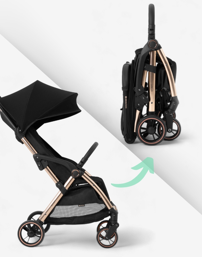 EDEN's auto-fold system allows you to quickly fold the stroller with just one touch, making it ideal for travel and storage. You can also effortlessly unfold it with just one hand.