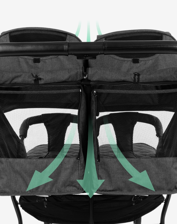Keep your child cool and comfortable with the backrest’s ventilation opening, perfect for maintaining airflow on warmer days.