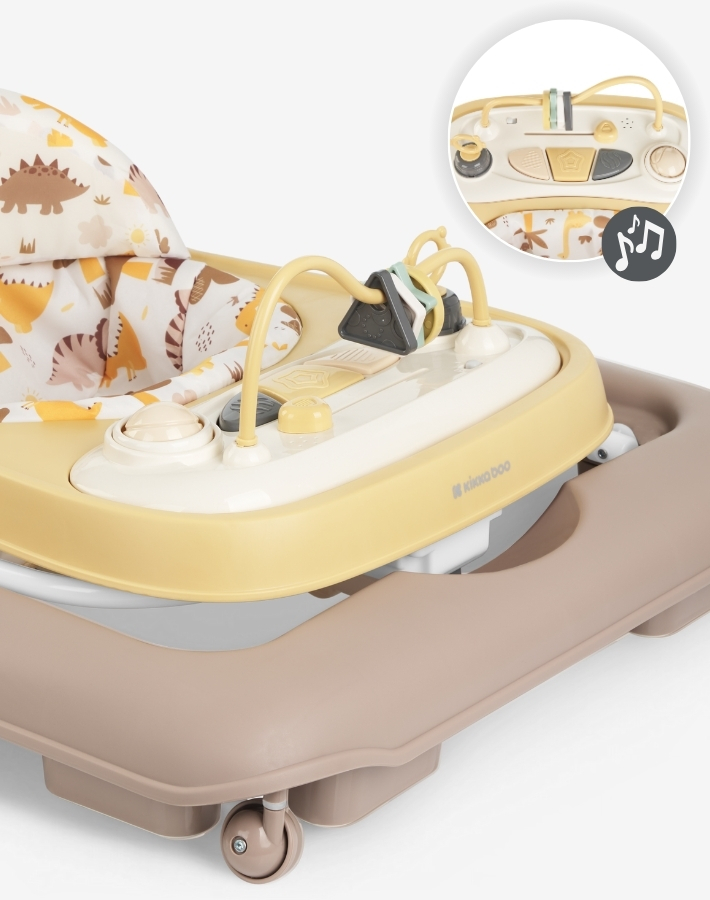 POPPY include un pannello musicale interattivo staccabile che offre una varietà di suoni coinvolgenti, stimolando al contempo lo sviluppo uditivo e cognitivo del bambino.