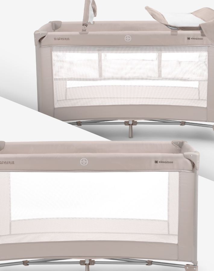 Offers two sleeping levels for adaptability; the upper level is easily removable via a zipper, enhancing convenience as your baby grows.