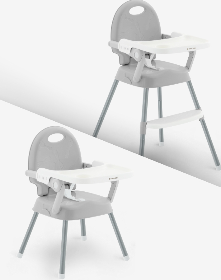 Nuestro diseño 3 en 1 se adapta a las necesidades cambiantes de su hijo. Comience como una trona estándar y luego conviértala en una silla baja para comer o un asiento elevador a medida que su hijo crezca.