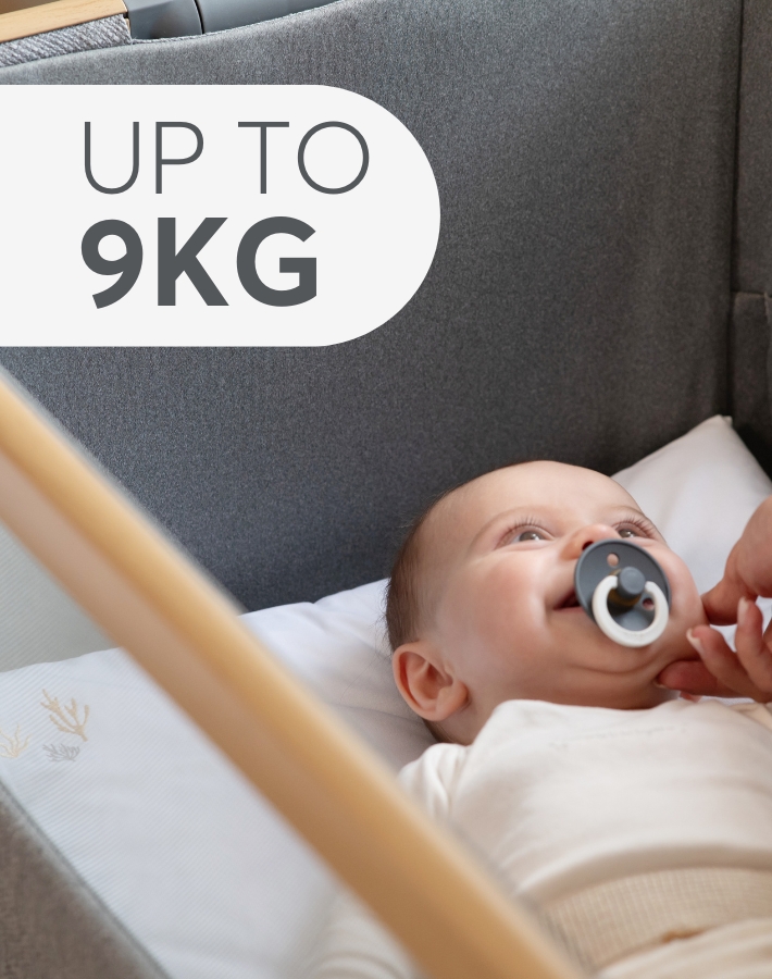 Suitable for newborns up to 6 months or 9 kg, NANNA 2 allows parents to sleep close to their baby while ensuring the child remains safe in their own space.