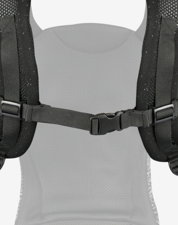 Features adjustable wide padded shoulder straps for maximum comfort and an additional belt to prevent the straps from sliding, ensuring a secure and comfortable fit for all day use.
