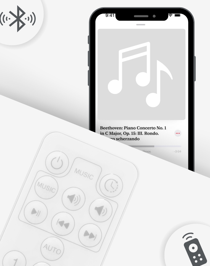 Experience the ultimate convenience with Bluetooth and remote control. Effortlessly operate the swing, play soothing tunes, or adjust the motion from anywhere in the room without disturbing your baby.