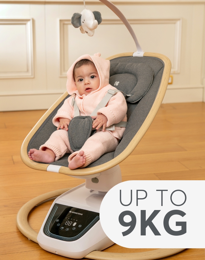 Designed to be used from birth up to a weight of 9 kg, this swing offers a cozy and secure environment for your newborn, making it a perfect choice for early infant care.