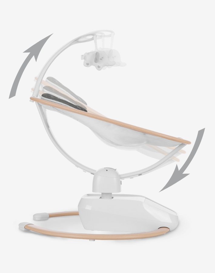 With adjustable seat reclination, the BEEMOOVE swing allows you to find the perfect angle for your baby's comfort, whether they are actively engaging or taking a peaceful nap.