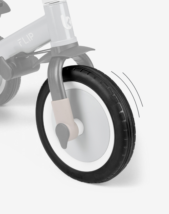 Equipped with a durable rubber front wheel, it offers a smoother and safer ride, providing better traction and stability on varied terrains.