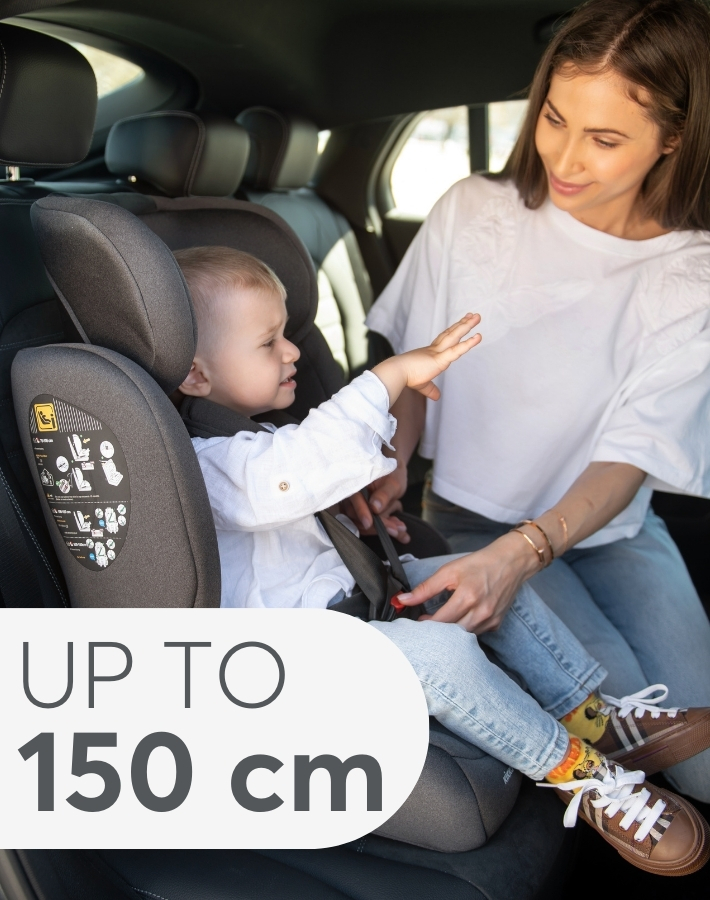 i-BRONN is suitable from 76 cm up to 150 cm, adapting with your child’s needs, providing lasting comfort and safety.