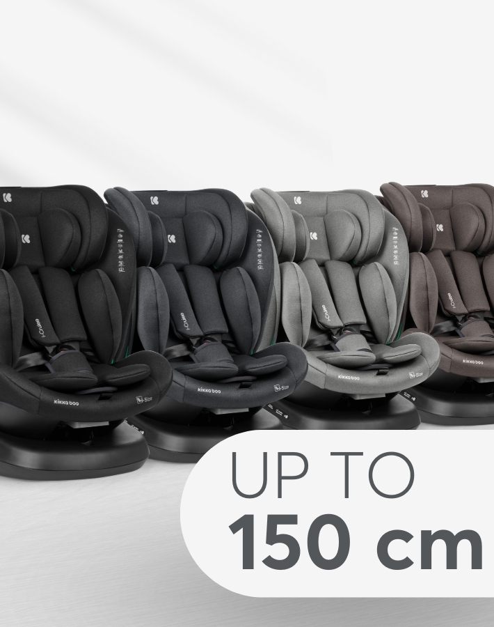 כיסא בטיחות Kikkaboo i-CRUISE מתאים עד 150 ס״מ