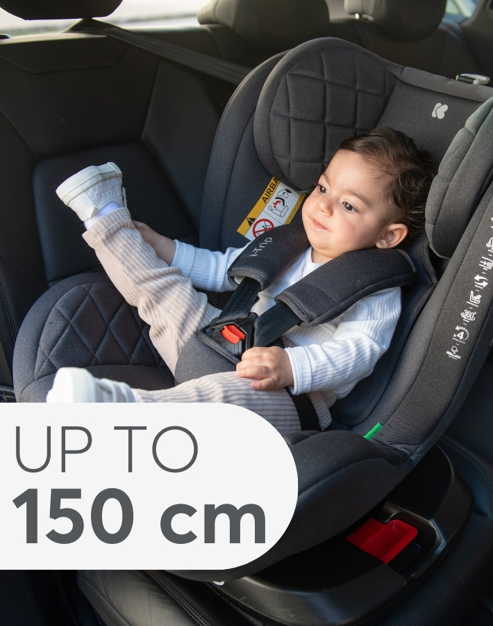 i-TRIP es adecuado desde 40 cm hasta 150 cm, adaptándose a las necesidades de tu hijo, proporcionando comodidad y seguridad duraderas.