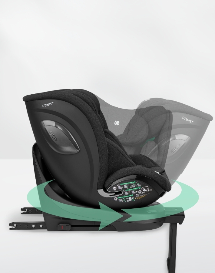 Simplify placing and securing your child in the car seat with our 360° rotating seat. This feature allows you to easily switch between rear-facing and forward-facing positions.