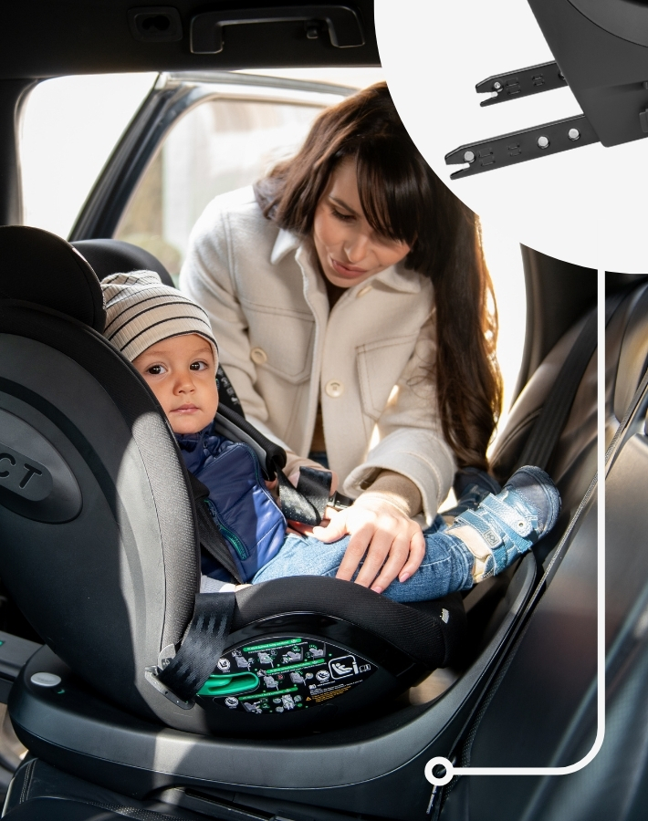 Enjoy peace of mind and convenience with the ISOFIX system, which not only facilitates installation, but also significantly increases safety by ensuring that the car seat is securely fastened at all times.