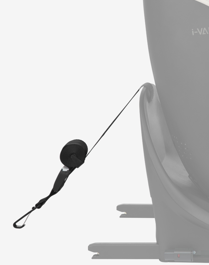 The top tether strap provides an extra layer of safety by minimizing seat movement during sudden stops or collisions.
