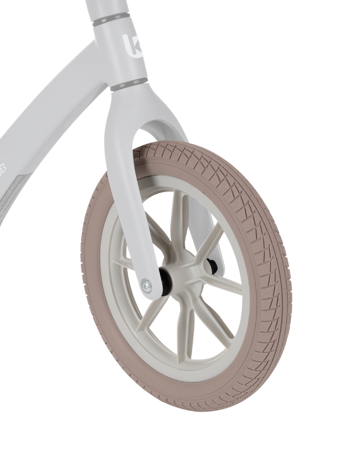 Experience the smooth ride of LANSER, equipped with durable 12'' polyurethane wheels that are tough enough to handle any adventure.