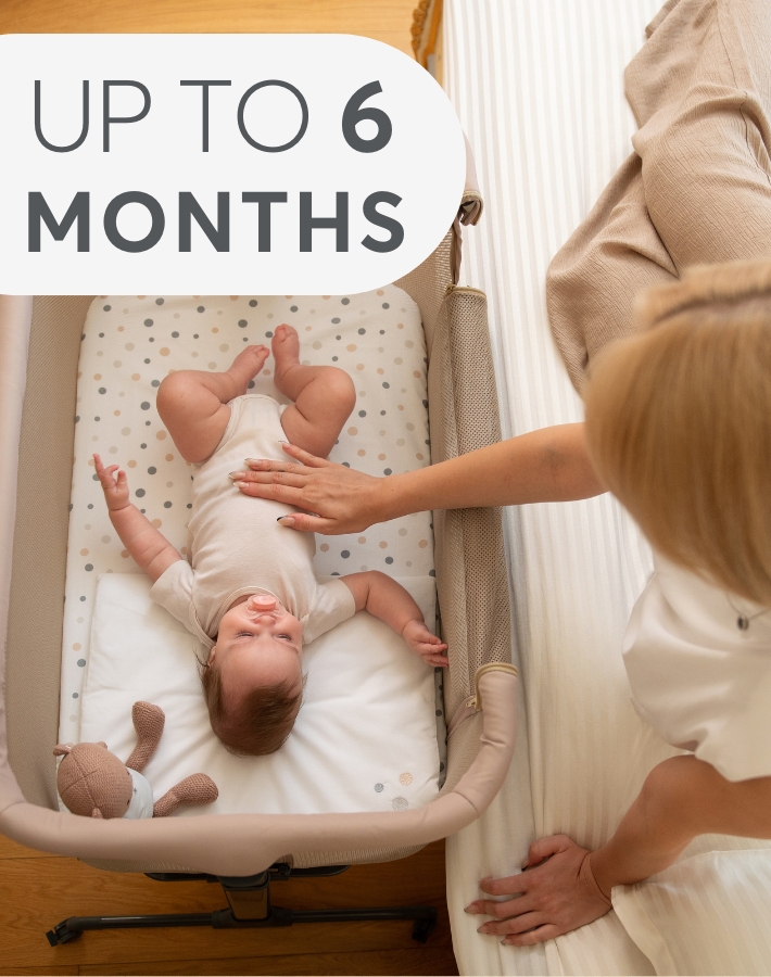 Ideal for newborns, supporting safe and comfortable growth until 6 months. 