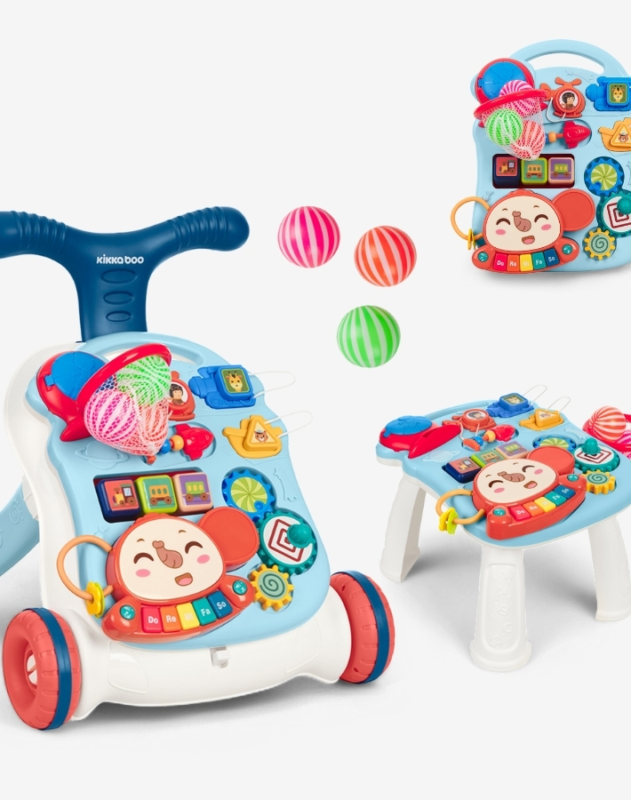 With its practical, multifunctional design, PLAY & GROW supports your child's first steps while offering a variety of games for endless hours of fun exploring shapes, colours, sounds and textures.