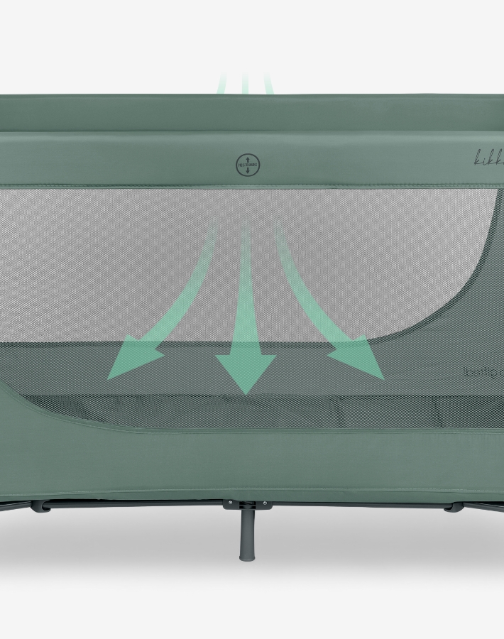Mesh windows on both sides allow for excellent airflow, keeping your baby cool and comfortable. Perfect for naptime or play, even on warmer days.