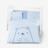 Bedding set 6pcs 60/120 Bear with me Blue