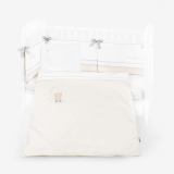 Bedding set with embroidery 6pcs 60/120 Dream Big Beige