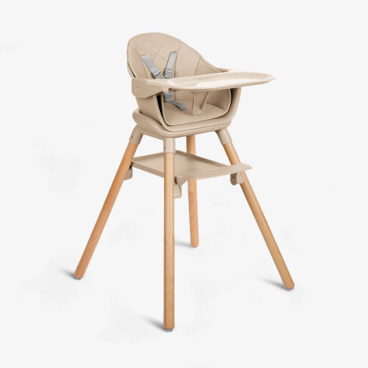 4/4 ぴよ 柏木工 DOLCI Highback chair Woody Beige | KikkaBoo