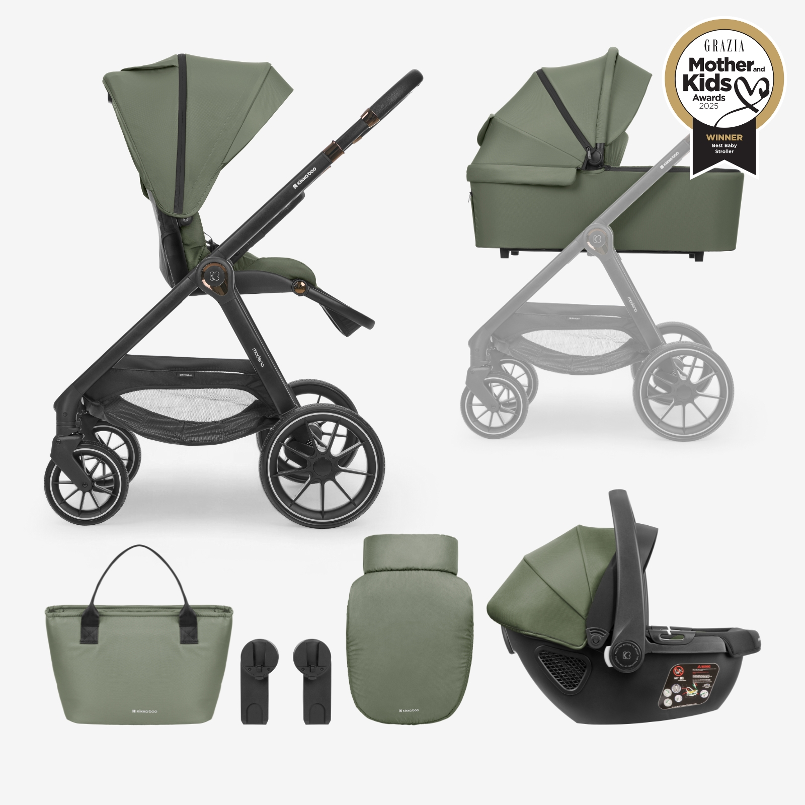 Modena Army Green | KikkaBoo