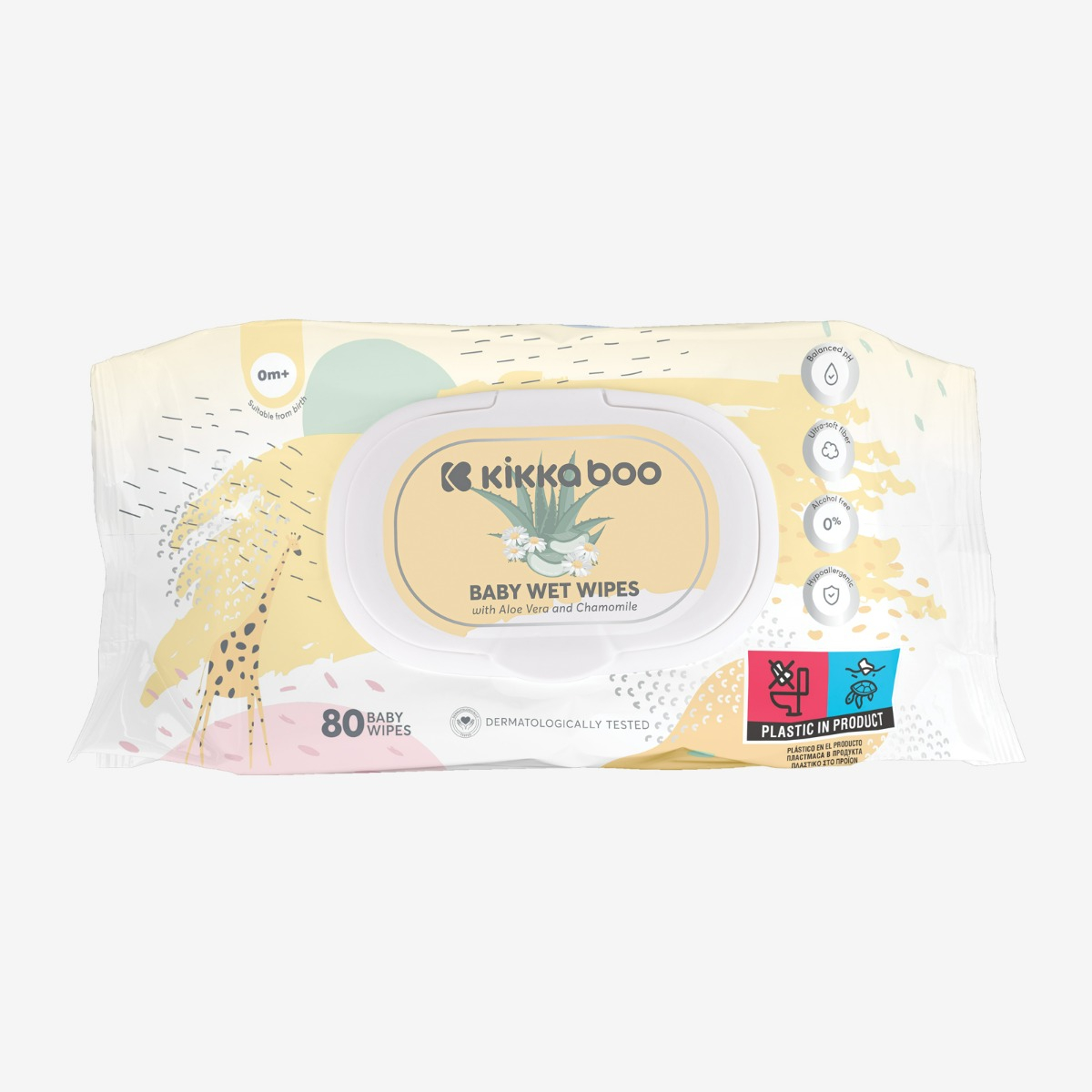 Baby wet wipes 80pcs | KikkaBoo