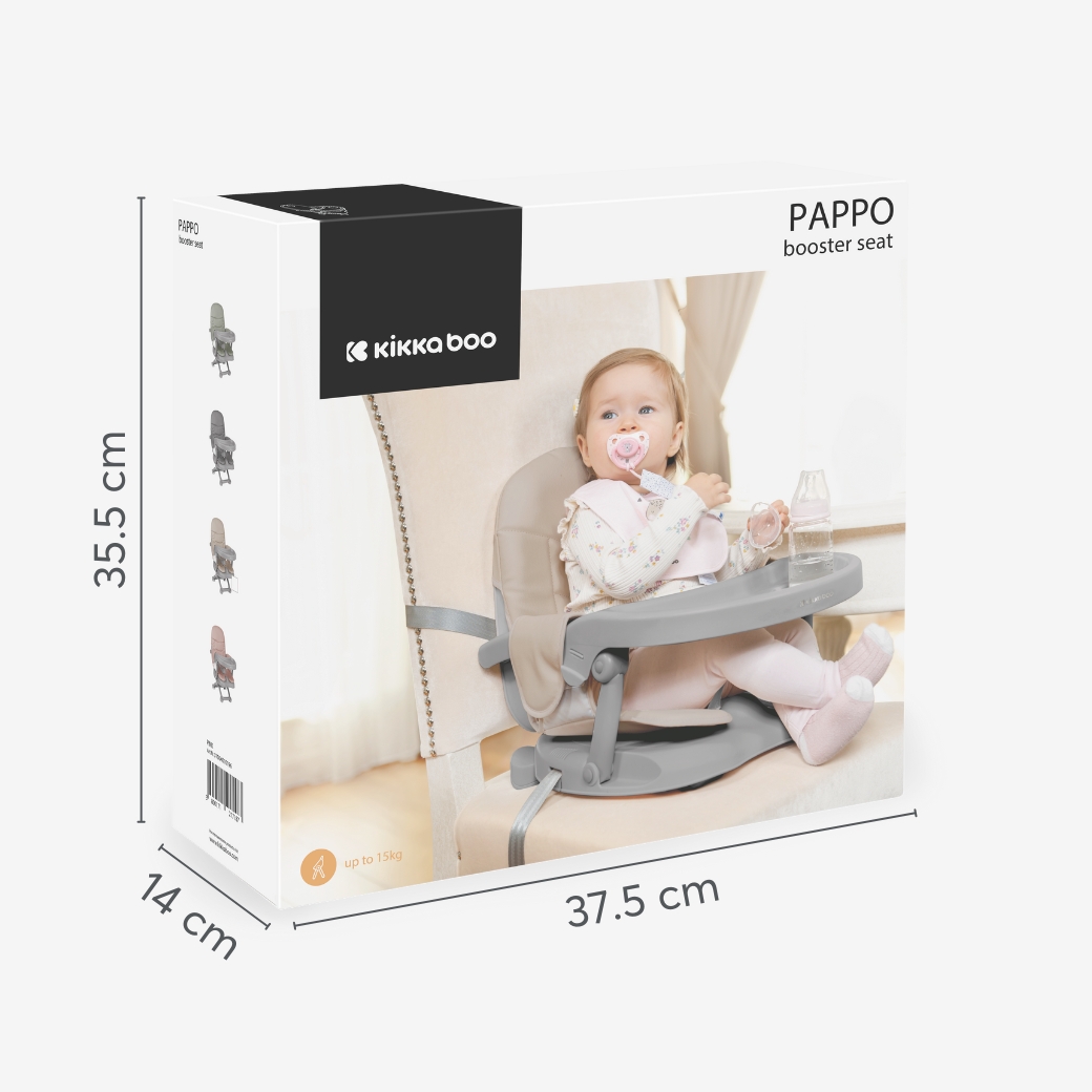 כיסא הגבהה PAPPO ורוד לילדים | כיסא אוכל מתכוונן ומתקפל